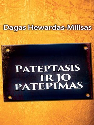 cover image of Pateptasis ir jo patepimas